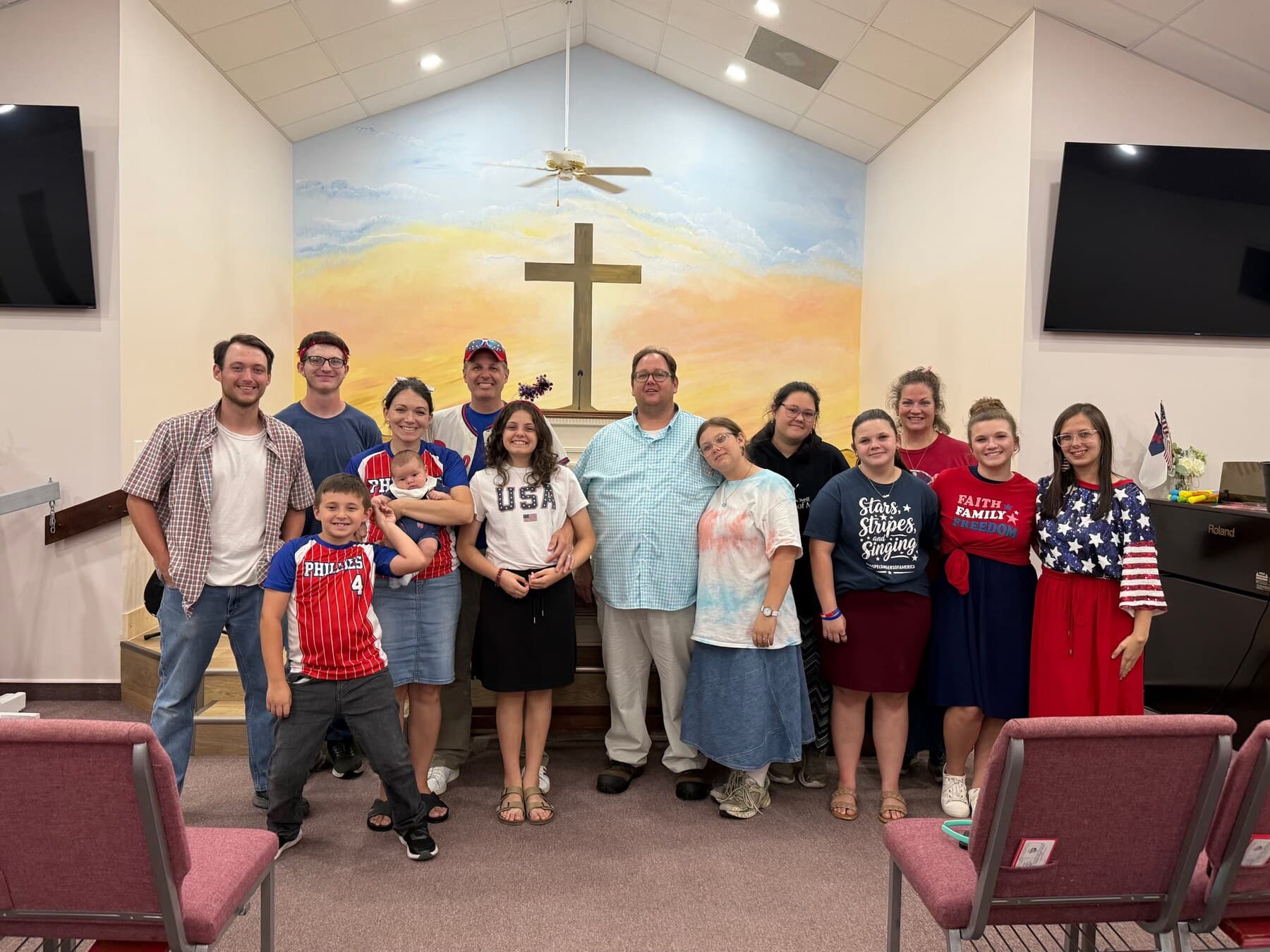 Members of the Bethel church family gathered together in the sanctuary